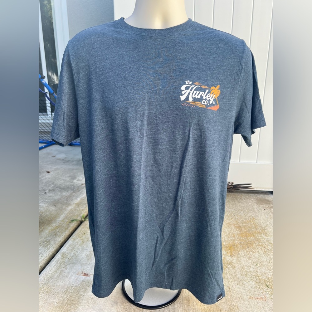 Hurley Navy Graphic Tee with Palm Design